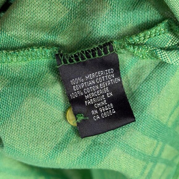 Bugatchi Uomo Men’s Green Egyptian Cotton Short Sleeve Polo Shirt - Picture 6 of 7